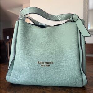 kate spade Mint Green Pebbled Leather Hobo Shoulder Bag